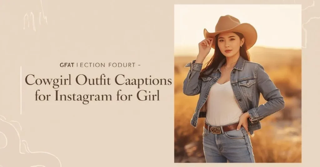 Cowgirl Outfit Captions for Instagram for Girl