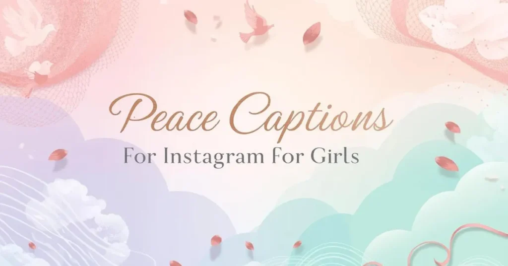 Peace Captions for Instagram for Girls